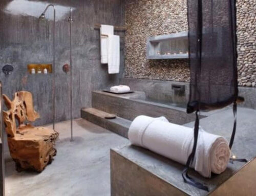 Stone and Wood Bathroom