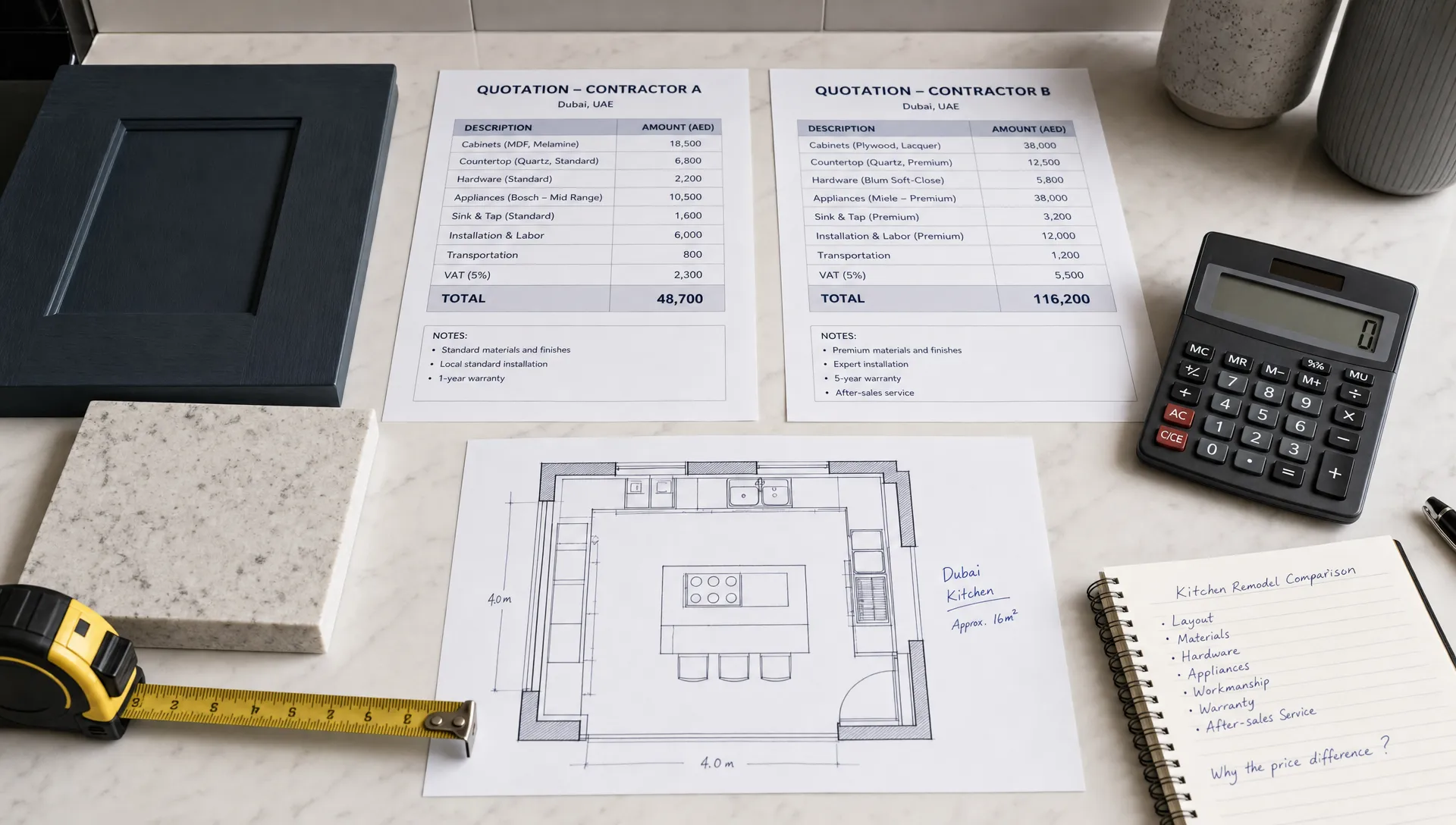 Kitchen Remodel Pricing Explained for Dubai Homeowners - Main Image